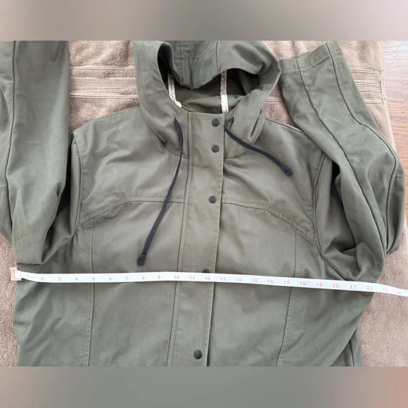 BETABRAND Women’s Morning Mess Chino Twill Green Utility Jacket Hooded - Size XL - Picture 14 of 15